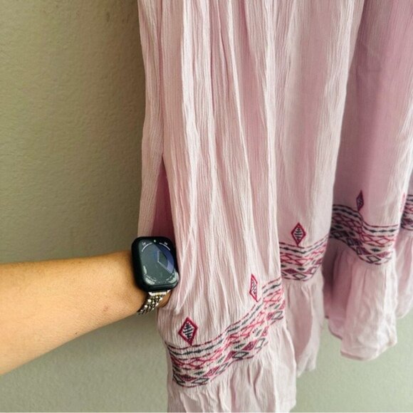 Knox Rose - Women's Short Sleeve Embroidered Dress - Pink - Medium - Picture 7 of 10